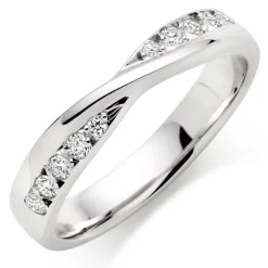 Beaverbrooks Platinum Diamond 3.5mm Wedding Ring