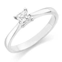 Beaverbrooks Platinum Diamond Princess Cut Solitaire Ring