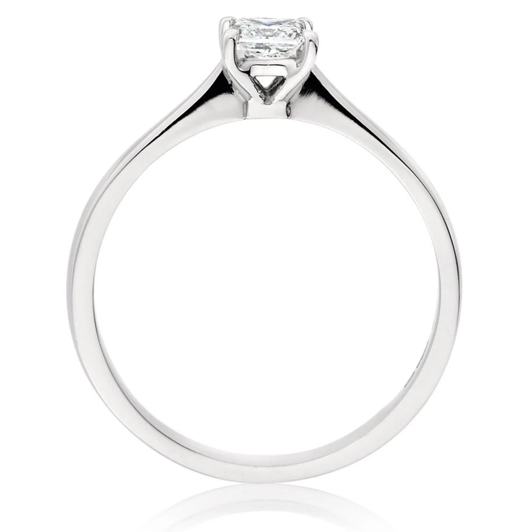 Beaverbrooks Platinum Diamond Princess Cut Solitaire Ring