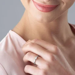 Beaverbrooks Platinum Diamond Princess Cut Solitaire Ring