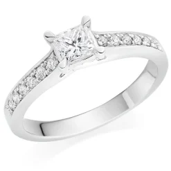Beaverbrooks Platinum Diamond Princess Cut Solitaire Ring
