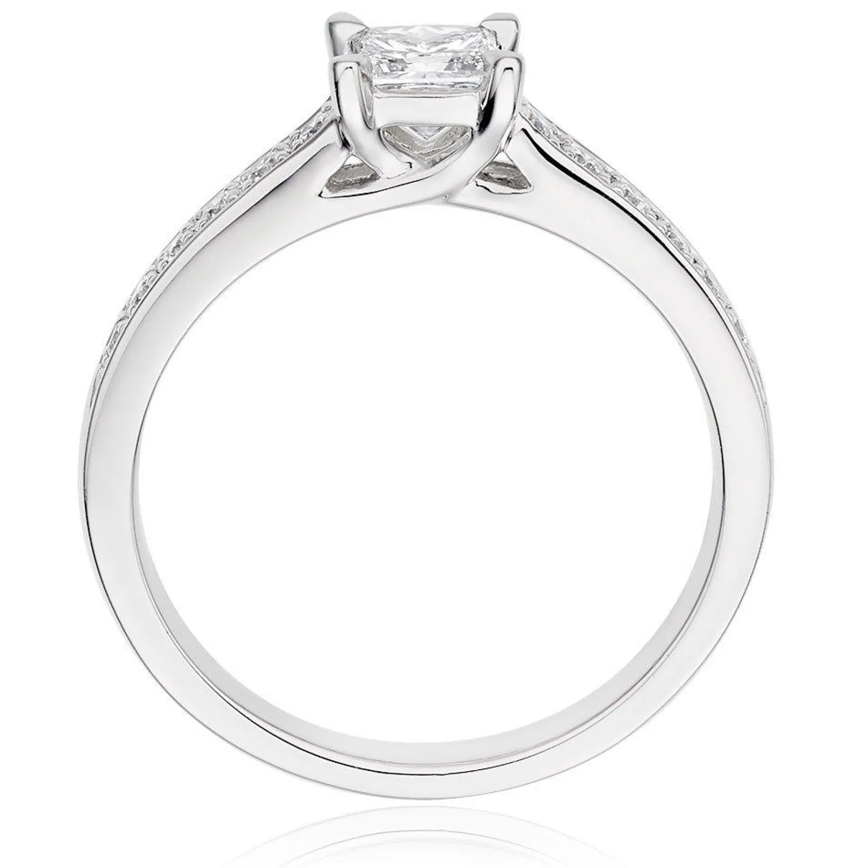 Beaverbrooks Platinum Diamond Princess Cut Solitaire Ring