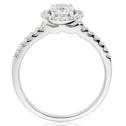 Beaverbrooks Platinum Diamond Oval Cut Halo Ring