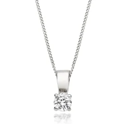Beaverbrooks Platinum Diamond Pendant