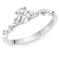 Beaverbrooks Platinum Diamond Entwine Ring