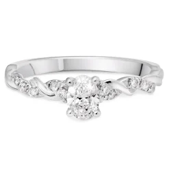 Beaverbrooks Platinum Diamond Entwine Ring