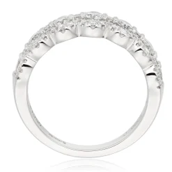 Beaverbrooks Platinum Diamond Half Eternity Ring