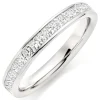 Beaverbrooks Platinum Diamond Princess Cut Half Eternity Ring
