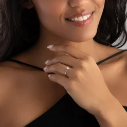 Beaverbrooks Platinum Diamond Emerald Cut Solitaire Ring