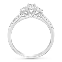 Beaverbrooks Platinum Diamond Three Stone Engagement Ring