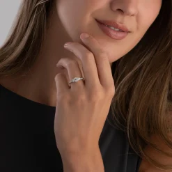 Beaverbrooks Platinum Diamond Three Stone Engagement Ring