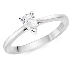 Beaverbrooks Platinum Diamond Pear Solitaire Ring