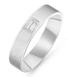 Beaverbrooks Platinum Diamond 5mm Men’s Wedding Ring