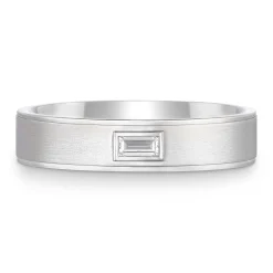 Beaverbrooks Platinum Diamond 5mm Men’s Wedding Ring