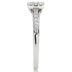 Beaverbrooks Platinum Diamond Cluster Engagement Ring