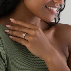 Beaverbrooks Platinum Diamond Cluster Engagement Ring