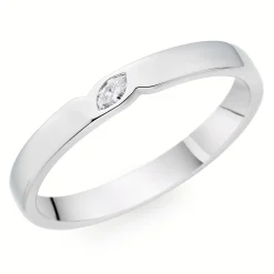 Beaverbrooks Platinum Diamond 3mm Wedding Ring