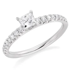 Beaverbrooks Platinum Diamond Princess Cut Solitaire Ring