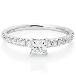 Beaverbrooks Platinum Diamond Princess Cut Solitaire Ring