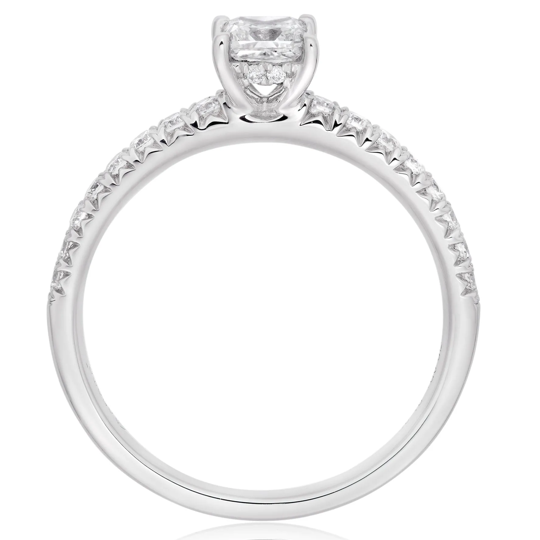 Beaverbrooks Platinum Diamond Princess Cut Solitaire Ring