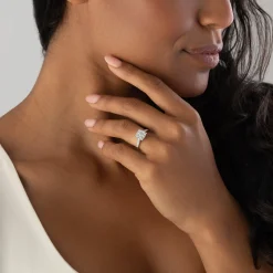Beaverbrooks Platinum Diamond Cluster Engagement Ring