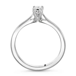 Beaverbrooks Platinum Diamond Oval Shaped Solitaire Engagement Ring