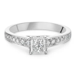 Beaverbrooks Platinum Diamond Princess Cut Solitaire Engagement Ring