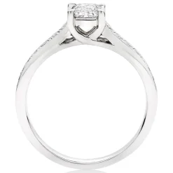 Beaverbrooks Platinum Diamond Princess Cut Solitaire Engagement Ring