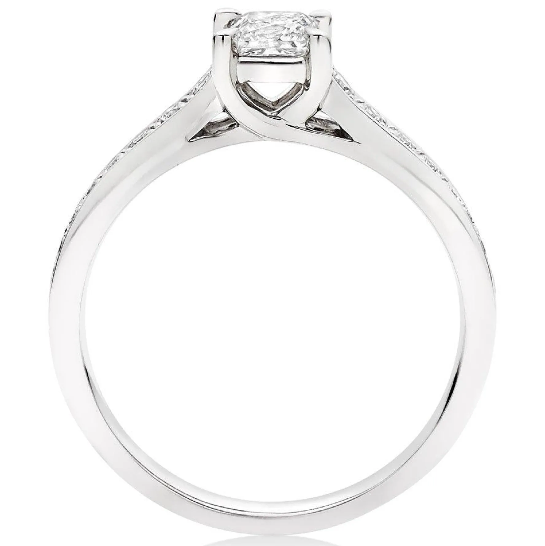Beaverbrooks Platinum Diamond Princess Cut Solitaire Engagement Ring