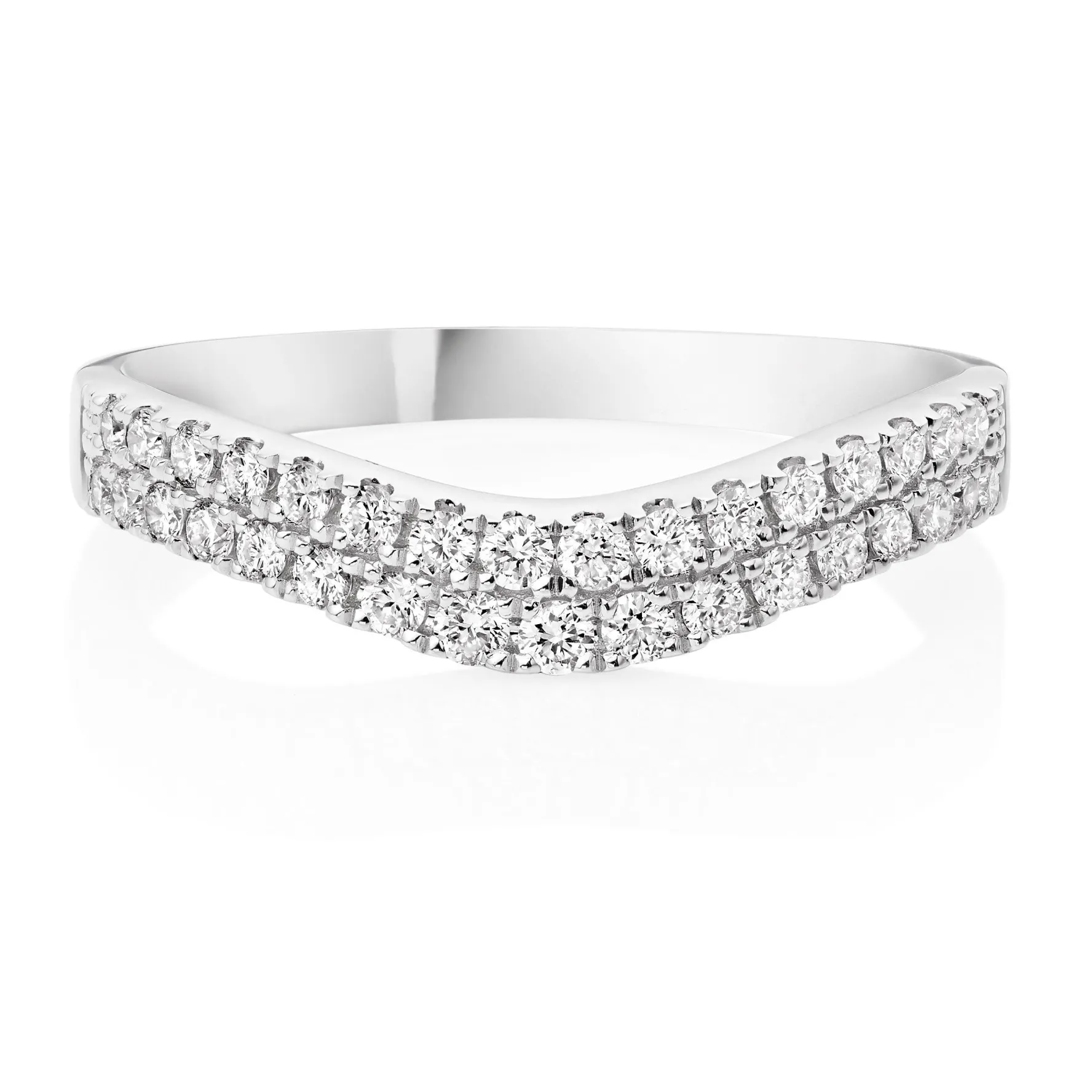 Beaverbrooks Platinum Diamond Shaped 2.5mm Wedding Ring
