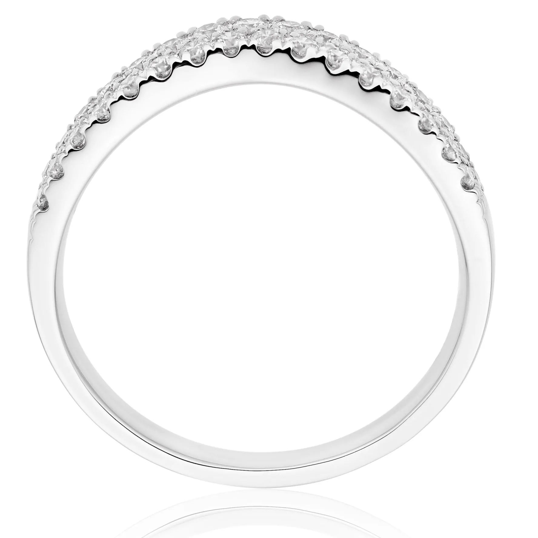 Beaverbrooks Platinum Diamond Shaped 2.5mm Wedding Ring