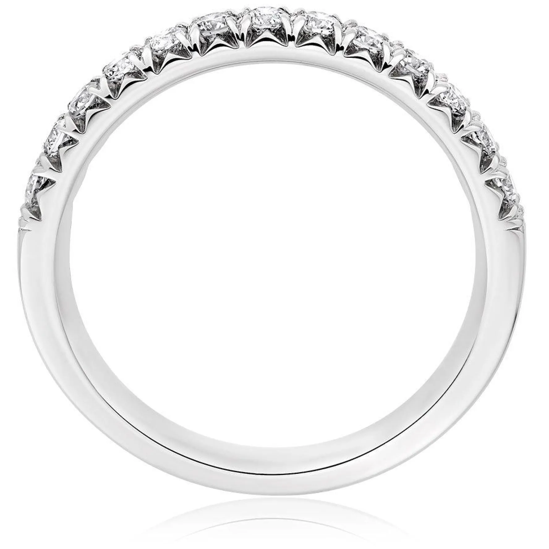 Beaverbrooks Platinum Diamond Half Eternity Ring
