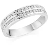 Beaverbrooks Platinum Diamond Two Row Half Eternity Ring