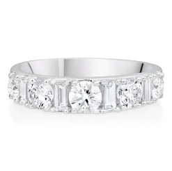 Beaverbrooks Platinum Diamond Half Eternity Ring