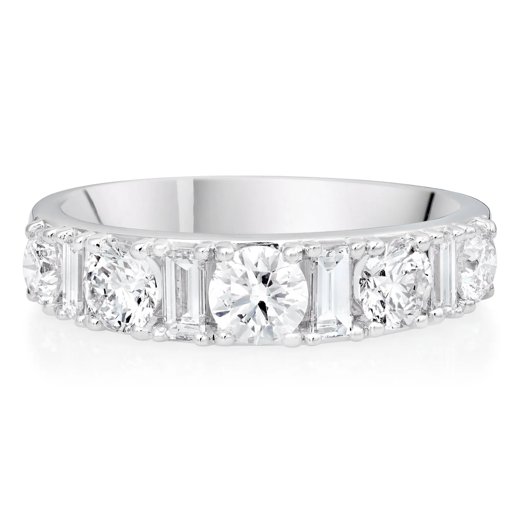 Beaverbrooks Platinum Diamond Half Eternity Ring