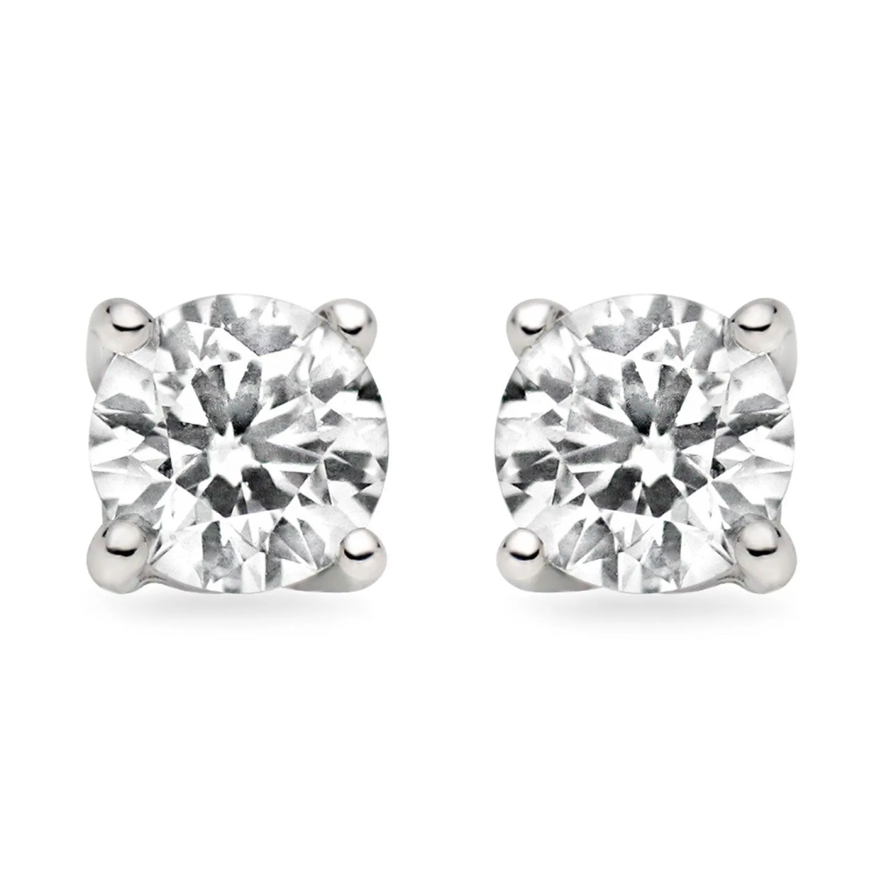 Beaverbrooks Platinum Diamond Stud Earrings