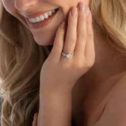 Beaverbrooks Platinum Diamond Cushion Cut Halo Ring