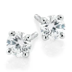 Beaverbrooks Platinum Diamond Stud Earrings