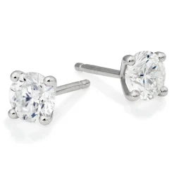 Beaverbrooks Platinum Diamond Solitaire Earrings