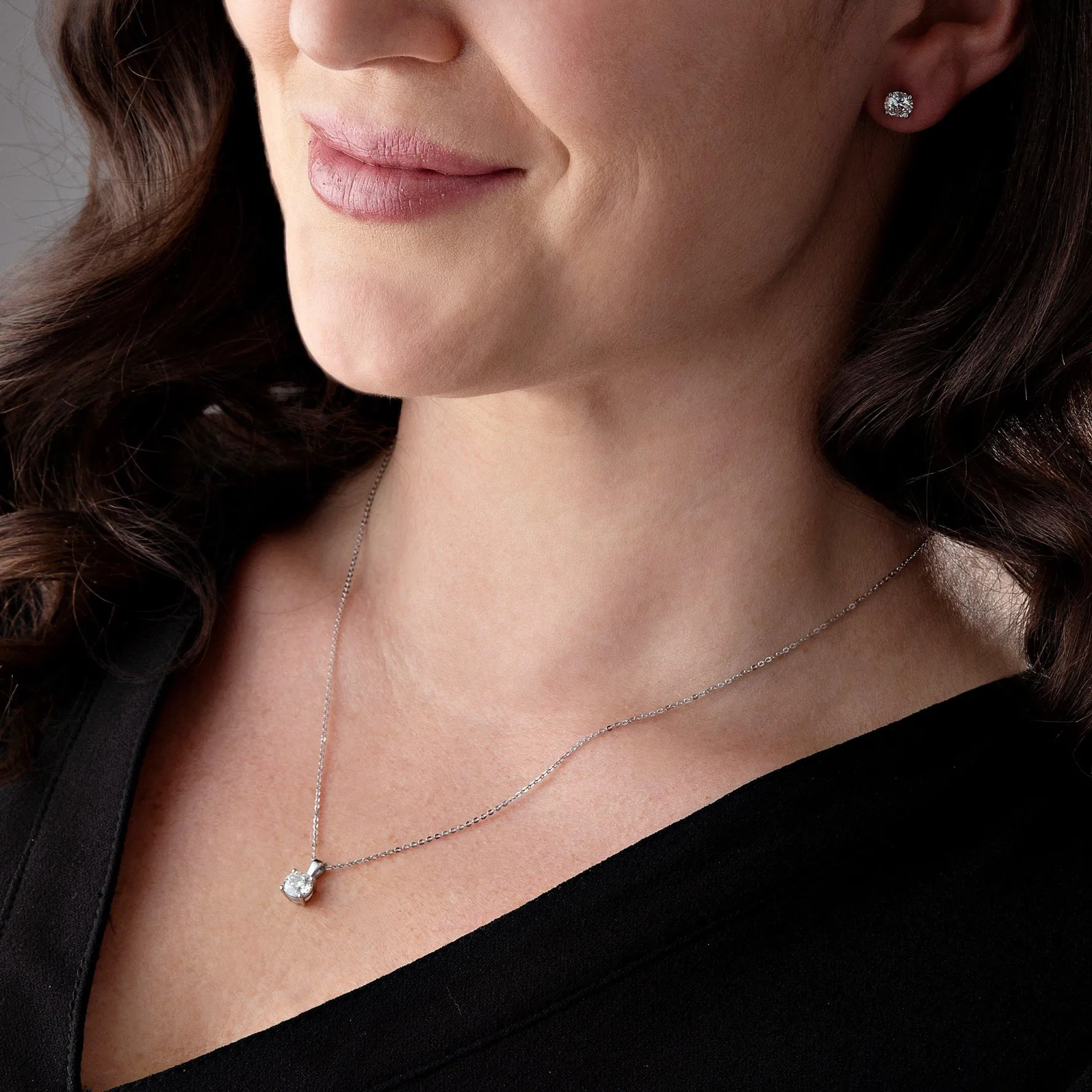 Beaverbrooks Platinum Diamond Solitaire Earrings