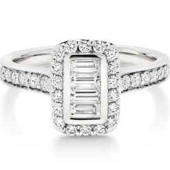 Beaverbrooks Platinum Diamond Halo Ring