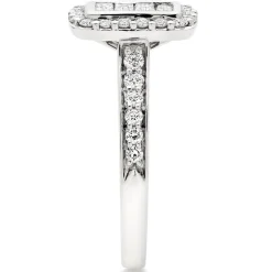 Beaverbrooks Platinum Diamond Halo Ring