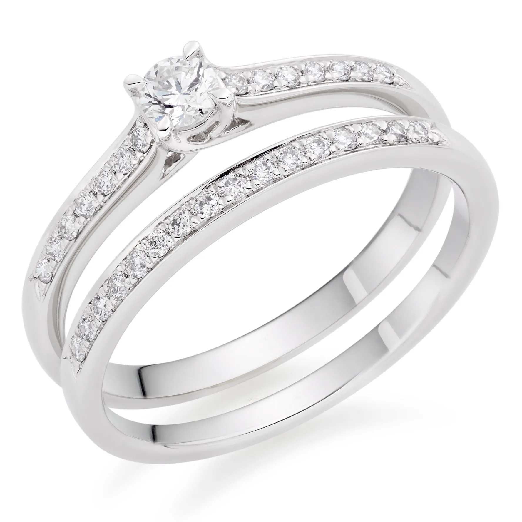 Beaverbrooks Platinum Diamond Bridal Set
