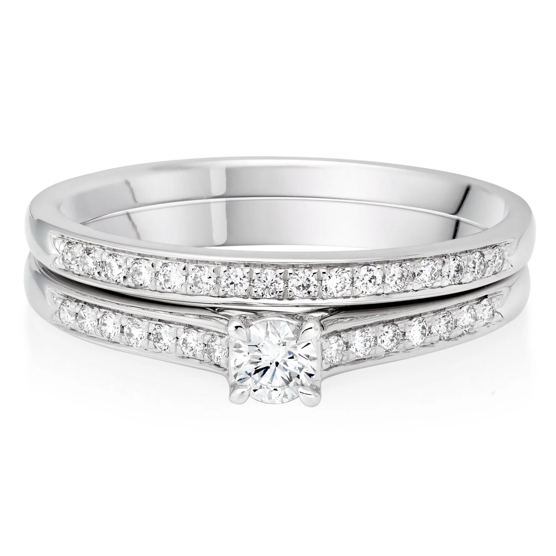 Beaverbrooks Platinum Diamond Bridal Set