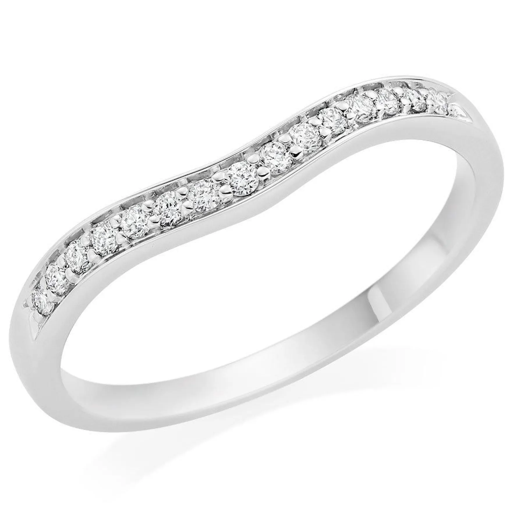 Beaverbrooks Platinum Diamond Shaped 1.8mm Wedding Ring