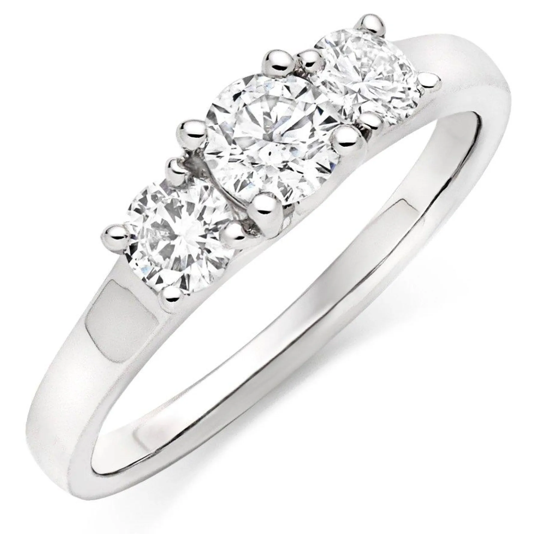 Beaverbrooks Platinum Diamond Three Stone Engagement Ring