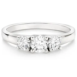 Beaverbrooks Platinum Diamond Three Stone Engagement Ring