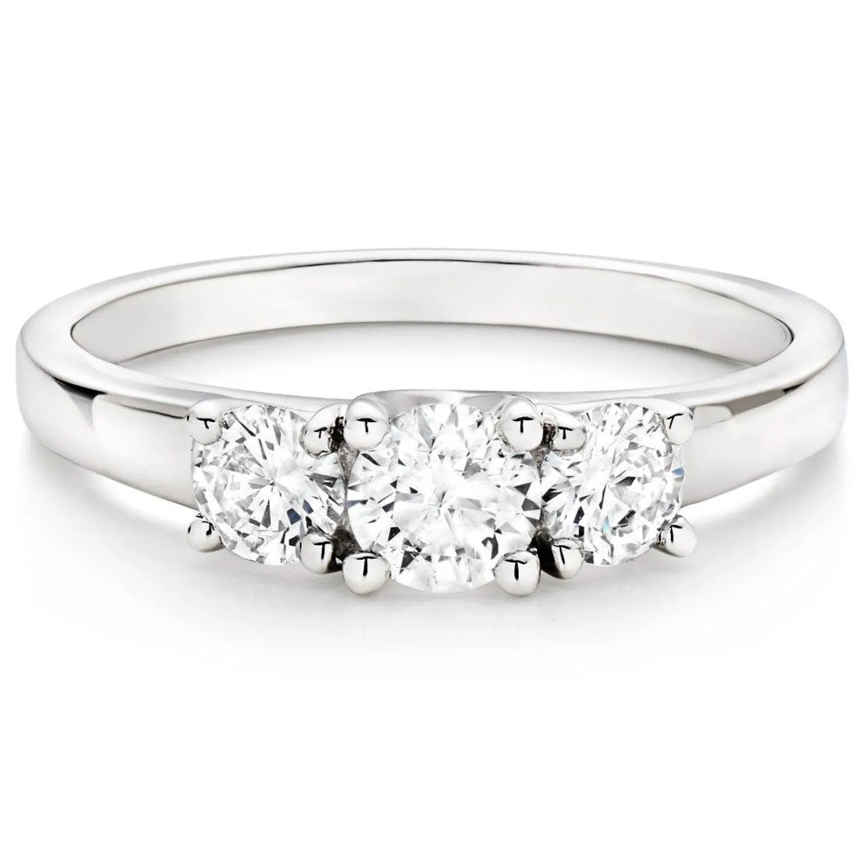 Beaverbrooks Platinum Diamond Three Stone Engagement Ring