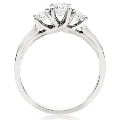 Beaverbrooks Platinum Diamond Three Stone Engagement Ring