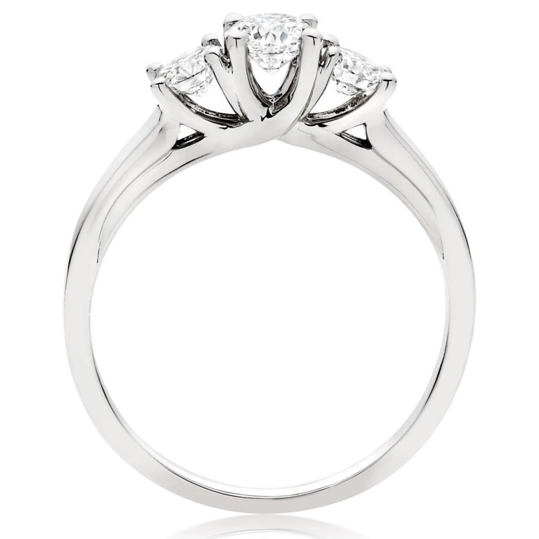 Beaverbrooks Platinum Diamond Three Stone Engagement Ring